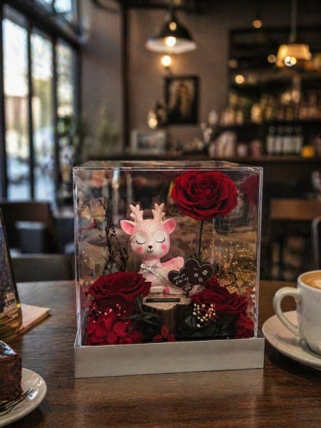 بوكس ورد اكروليك غزاله ورد طبيعي